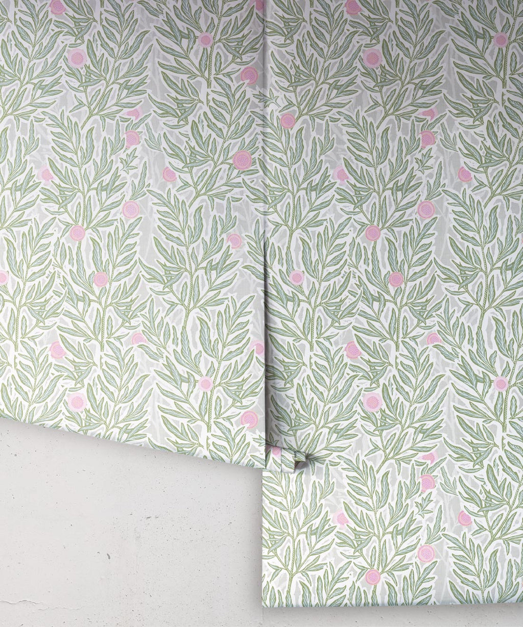 Linen Seagrass Wallpaper, Forest Jena
