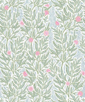 Linen Seagrass Wallpaper, Forest Papaya