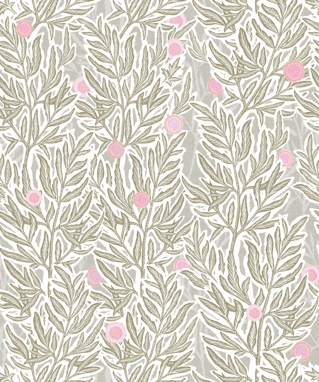 Linen Seagrass Wallpaper, Plaster