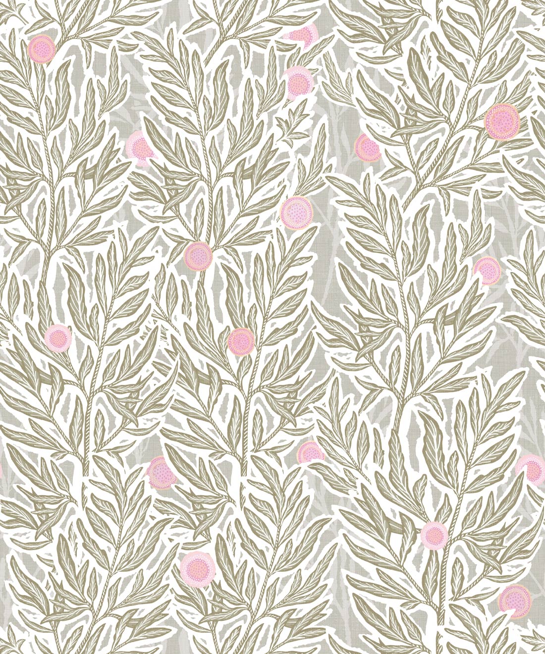 Linen Seagrass Wallpaper, Plaster