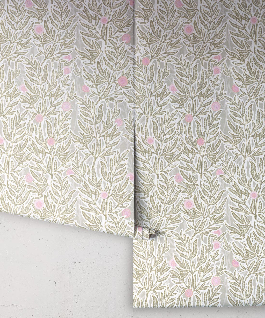 Linen Seagrass Wallpaper, Plaster