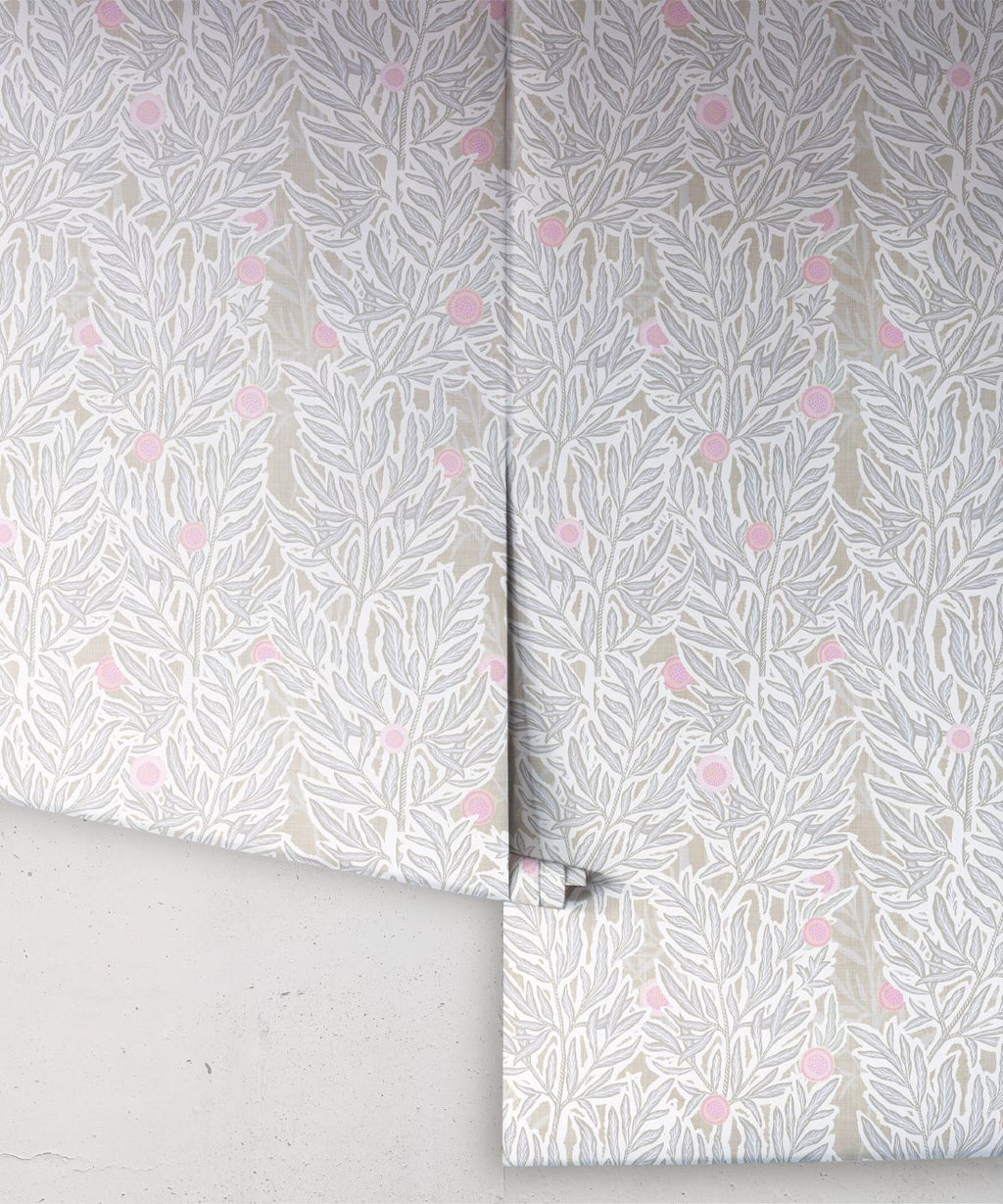 Linen Seagrass Wallpaper, Washed Raya