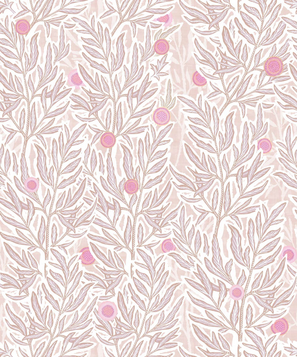 Linen Seagrass Wallpaper, Washed Vintage Dew