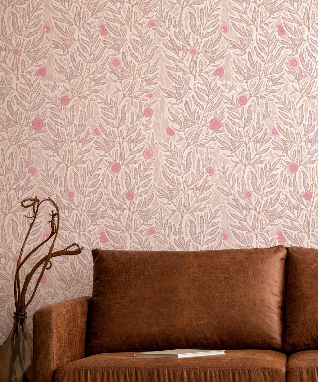 Linen Seagrass Wallpaper, Washed Vintage Dew