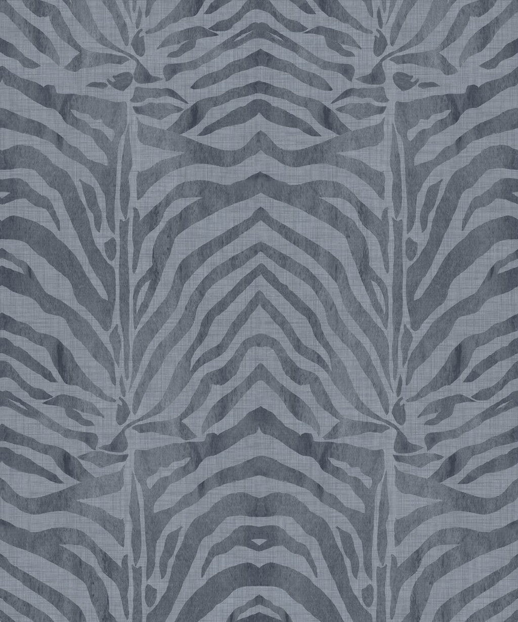 Zebra Wallpaper, Denim