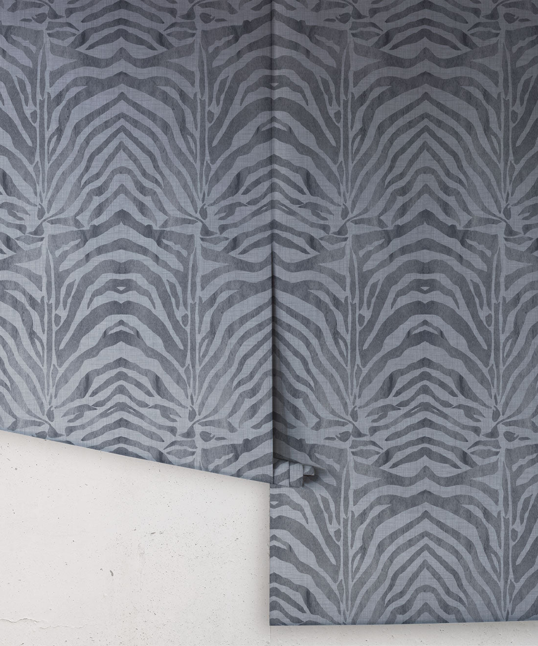 Zebra Wallpaper, Denim
