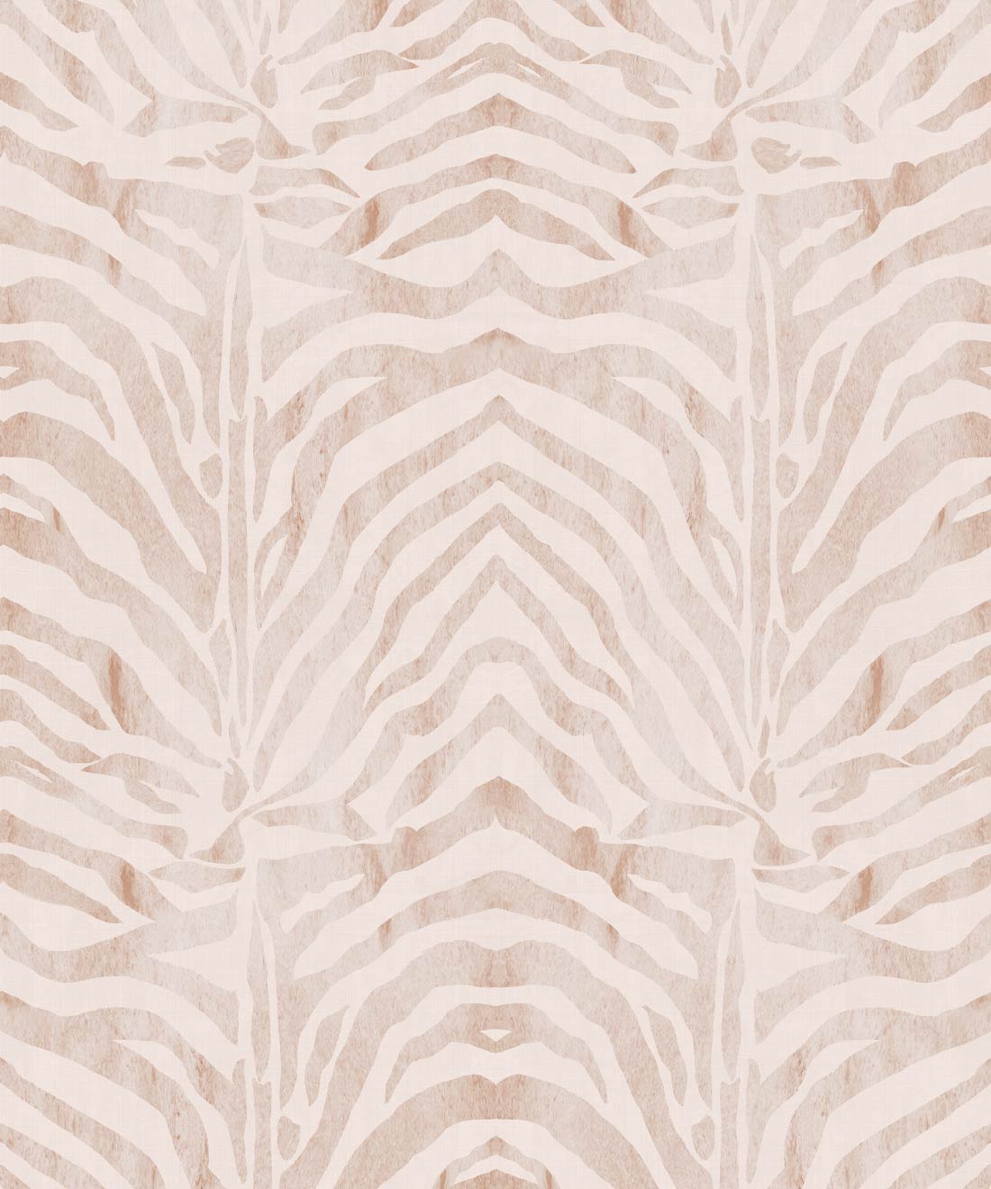 Zebra Wallpaper, Light Papaya Blush