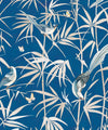 Bamboo Wallpaper, Cobalt