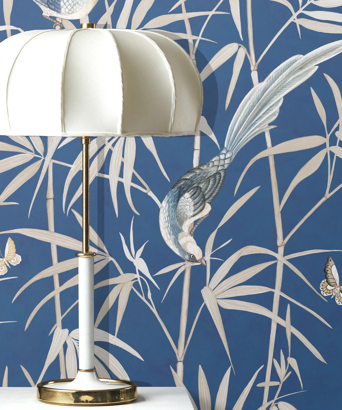 Bamboo Wallpaper, Cobalt