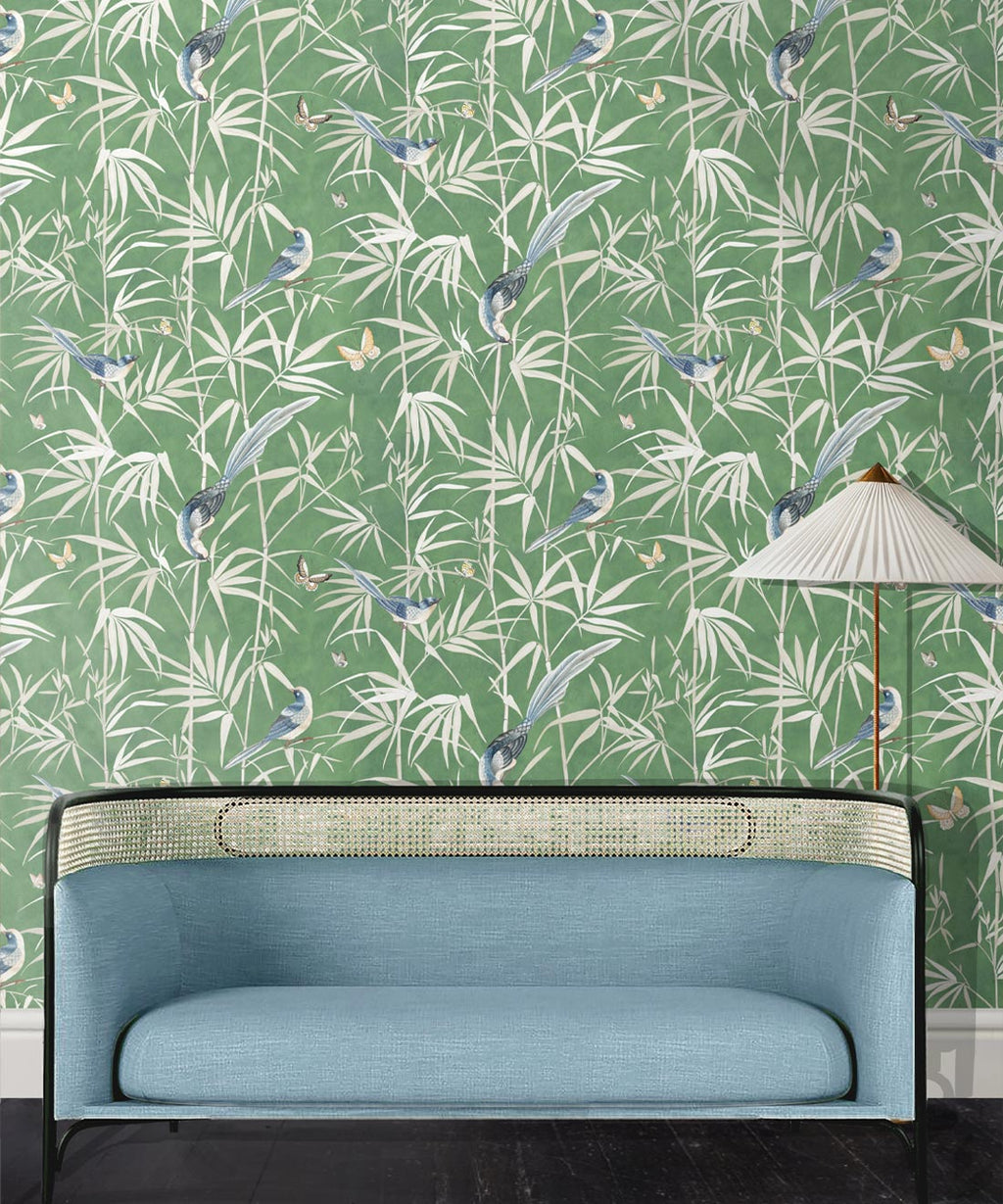 Bamboo Wallpaper, Green