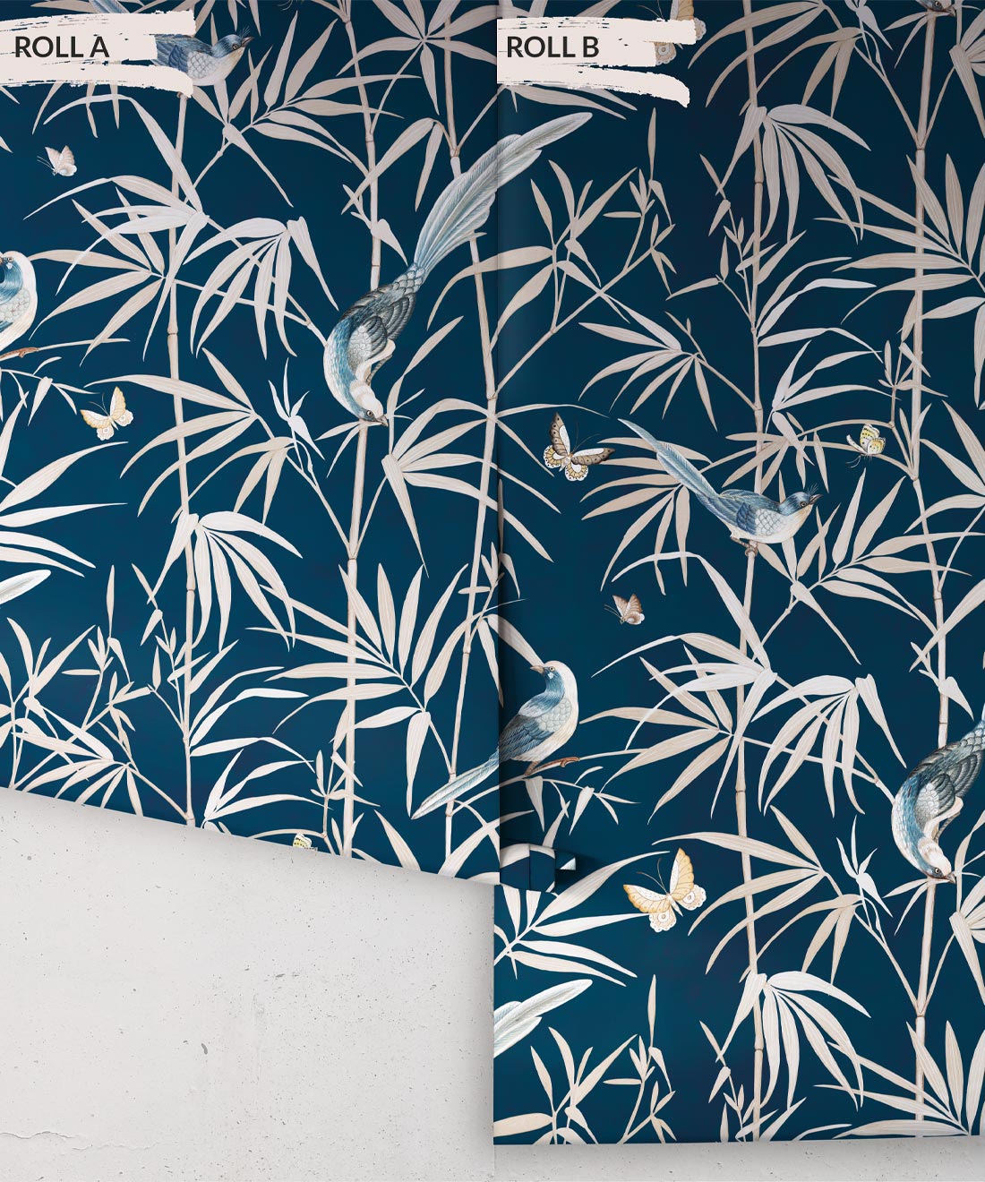Bamboo Wallpaper, Navy