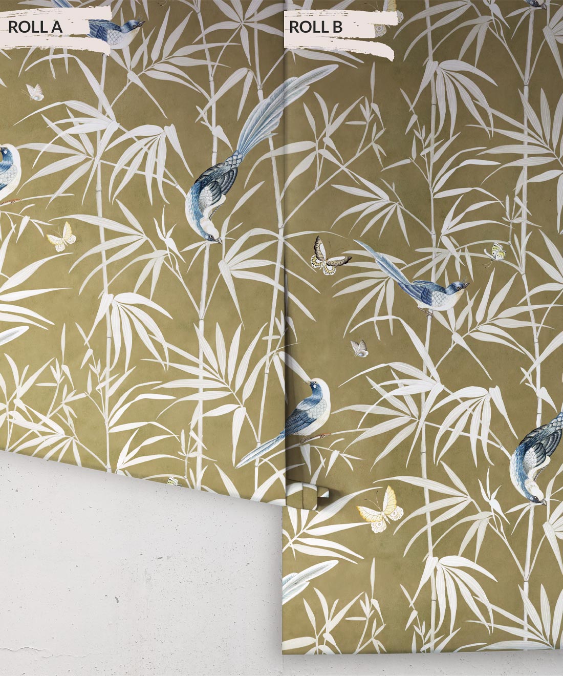 Bamboo Wallpaper, Olive
