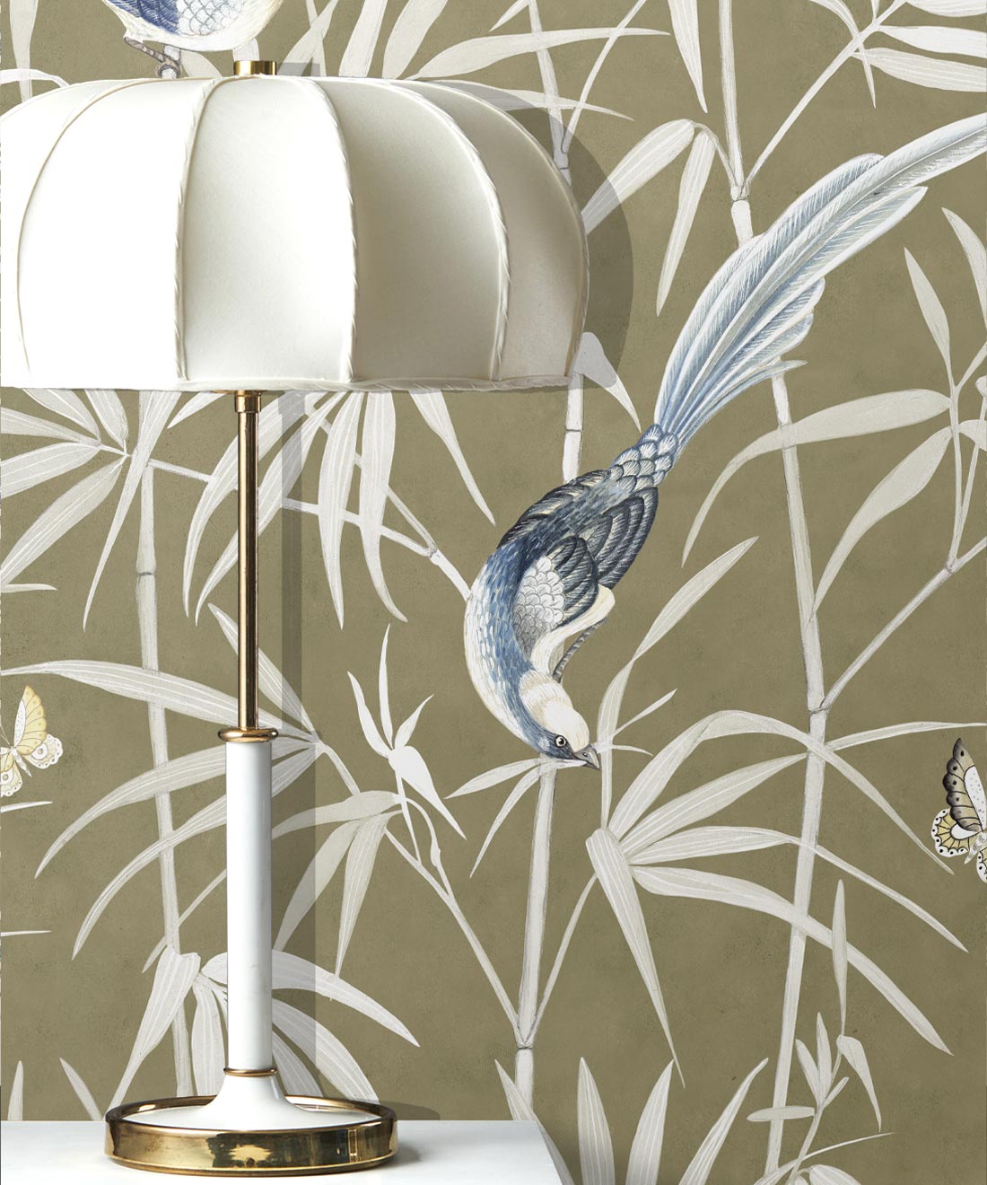 Bamboo Wallpaper, Olive