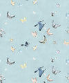 Butterflies Wallpaper, French Blue