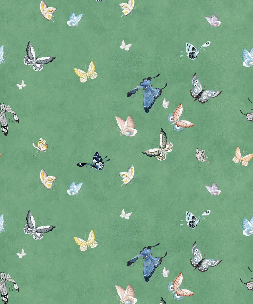 Butterflies Wallpaper, Green