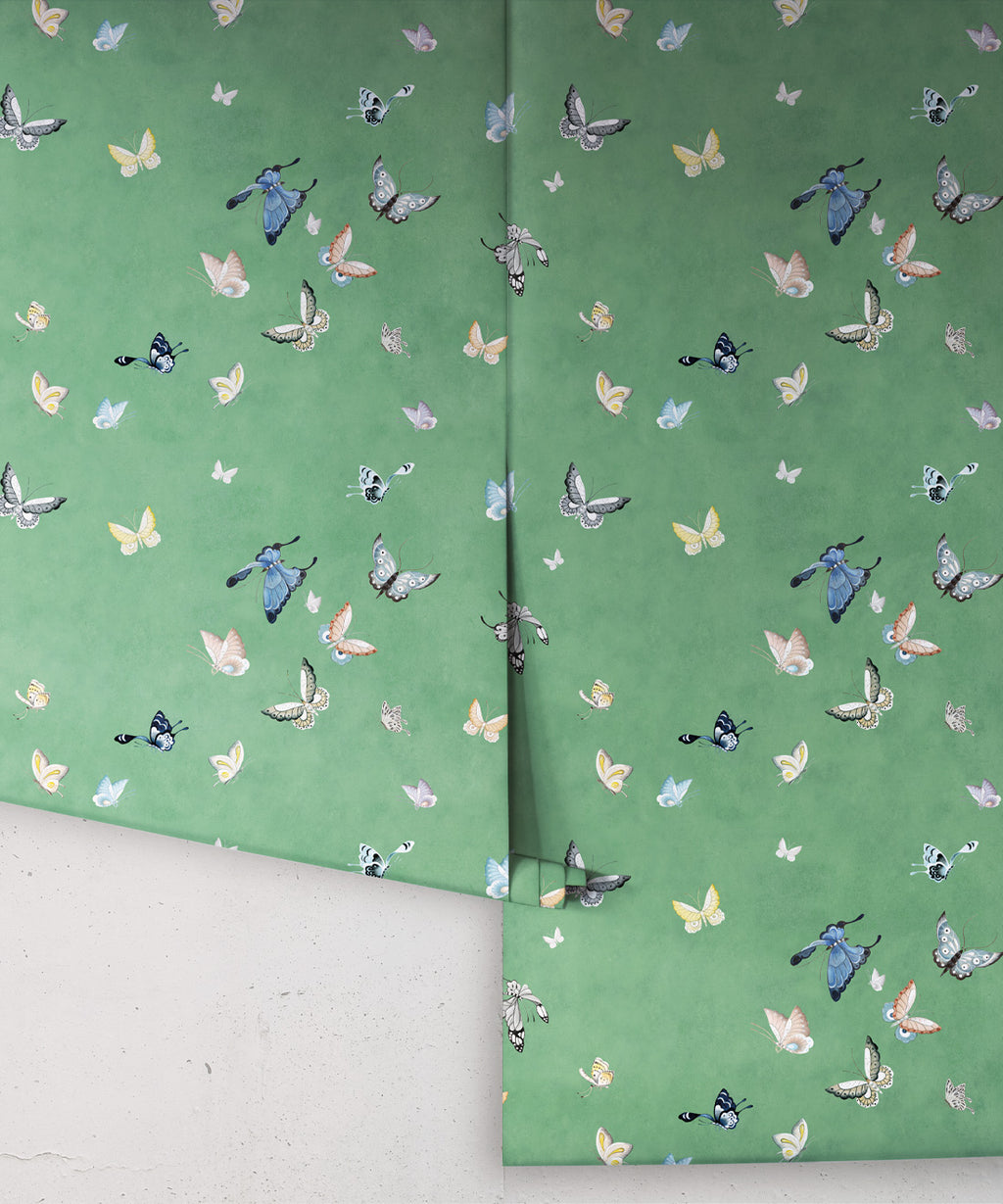 Butterflies Wallpaper, Green