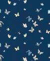 Butterflies Wallpaper, Navy