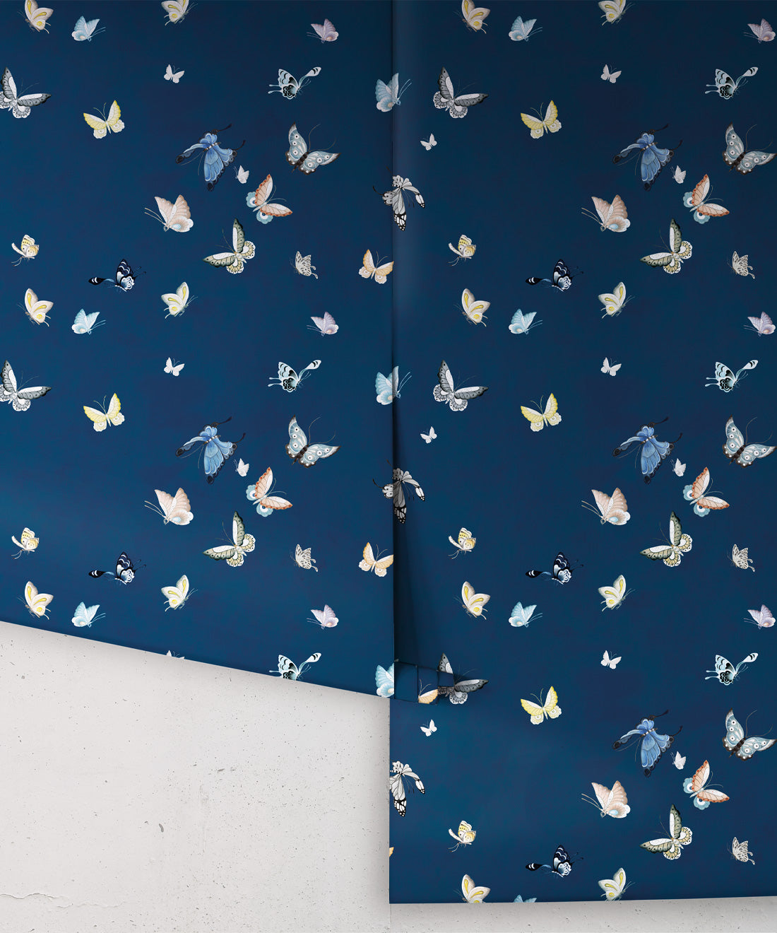 Butterflies Wallpaper, Navy