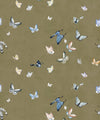 Butterflies Wallpaper, Olive