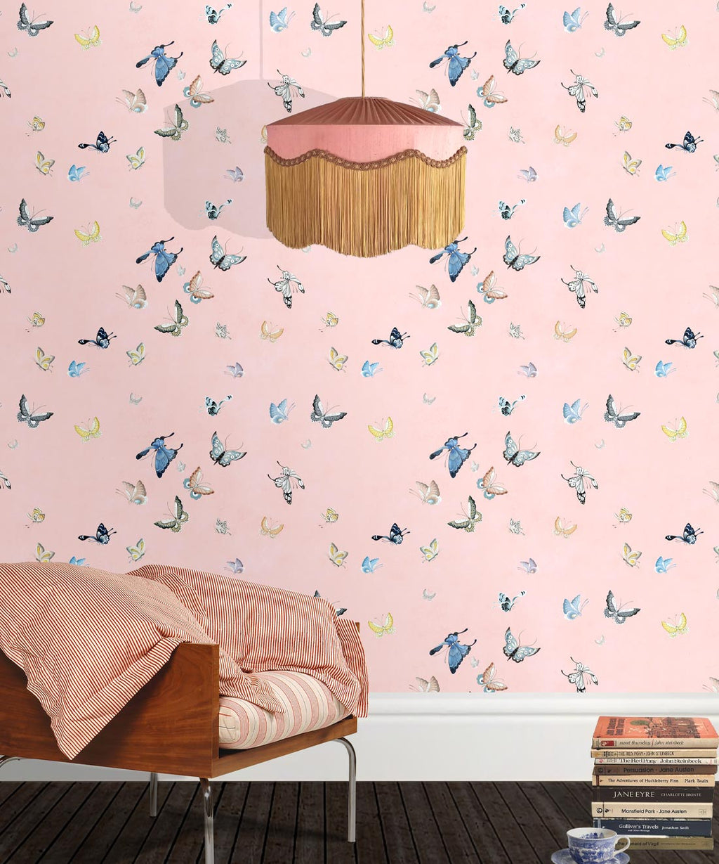 Butterflies Wallpaper, Pink