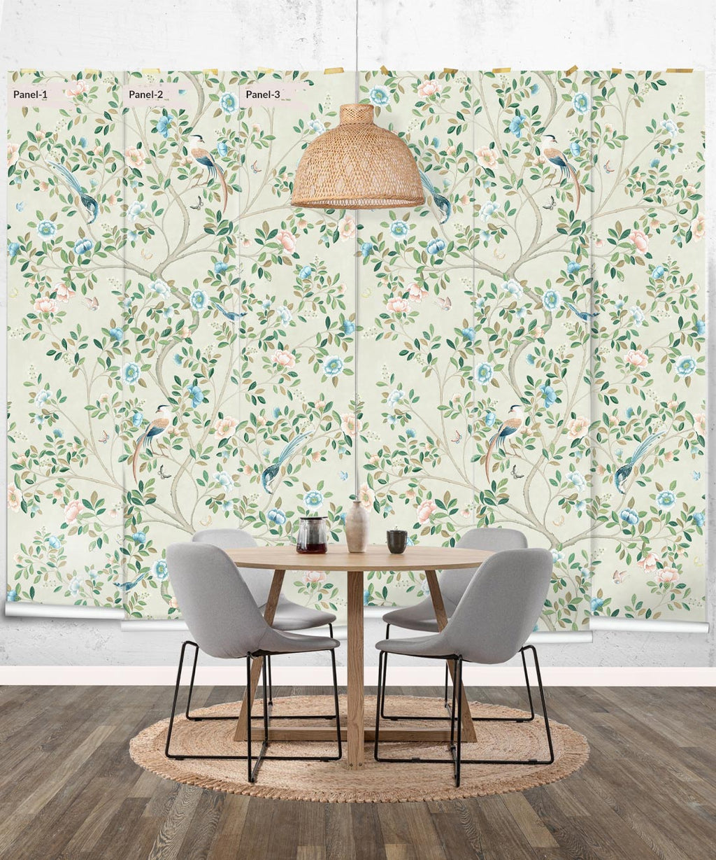 Camellia Tree Mural, Beige