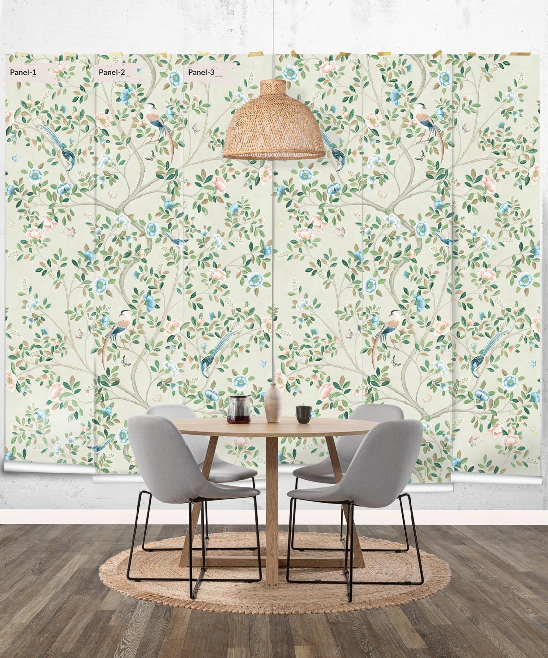 Camellia Tree Mural, Beige