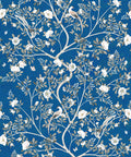 Camellia Tree Mural, Cobalt