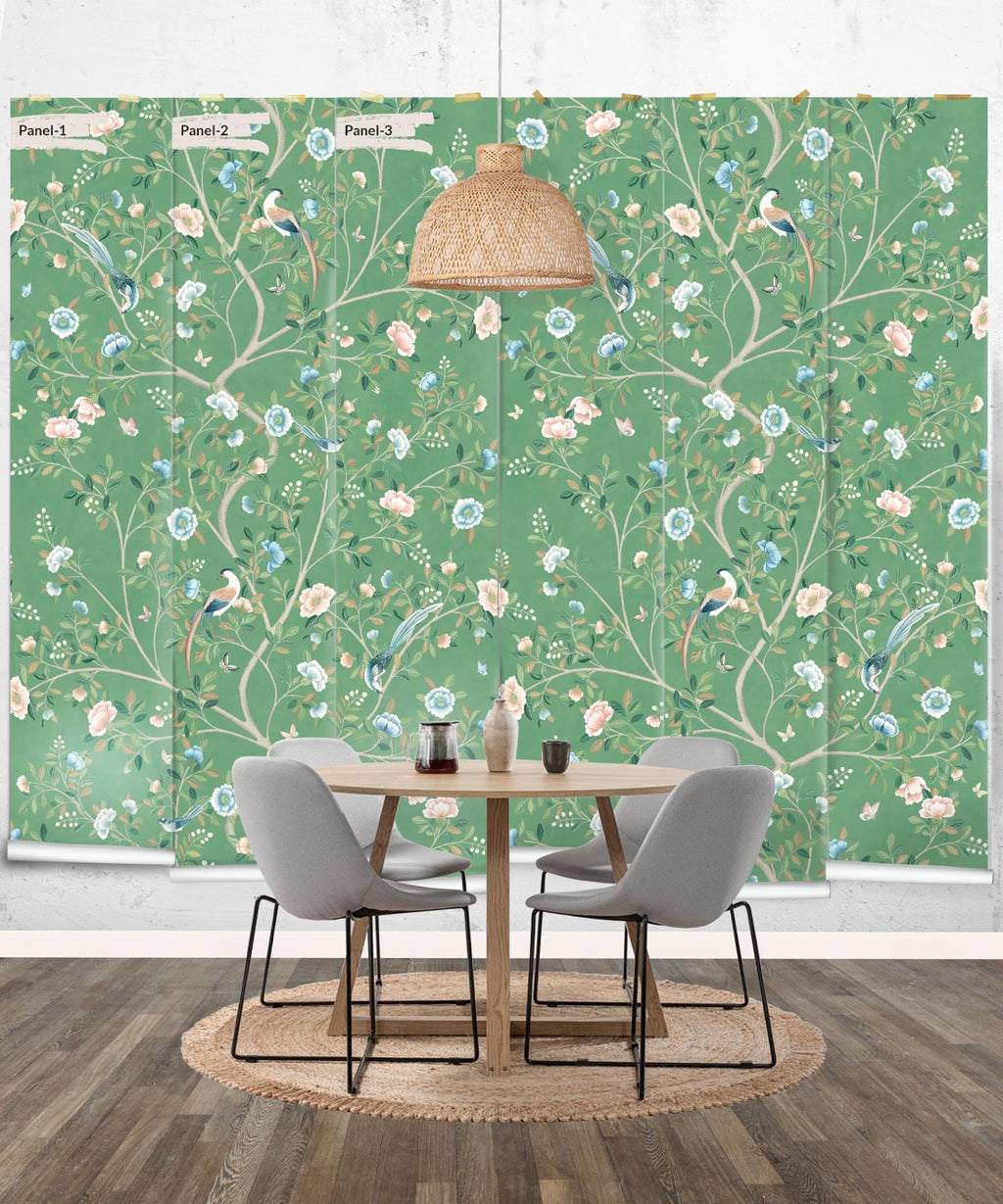 Camellia Tree Mural, Green