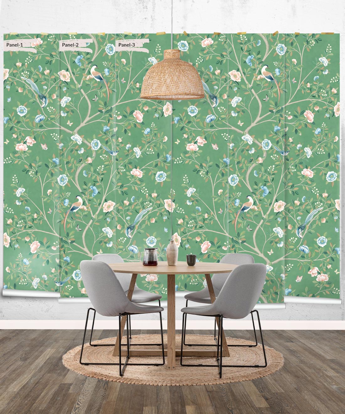 Camellia Tree Mural, Green