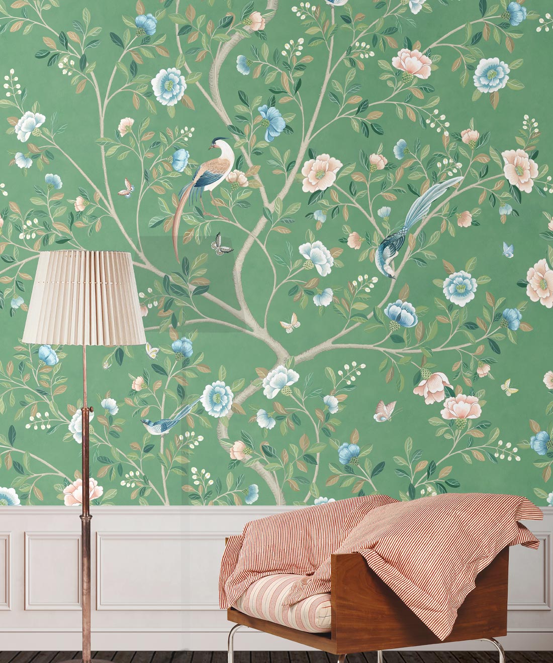 Camellia Tree Mural, Green