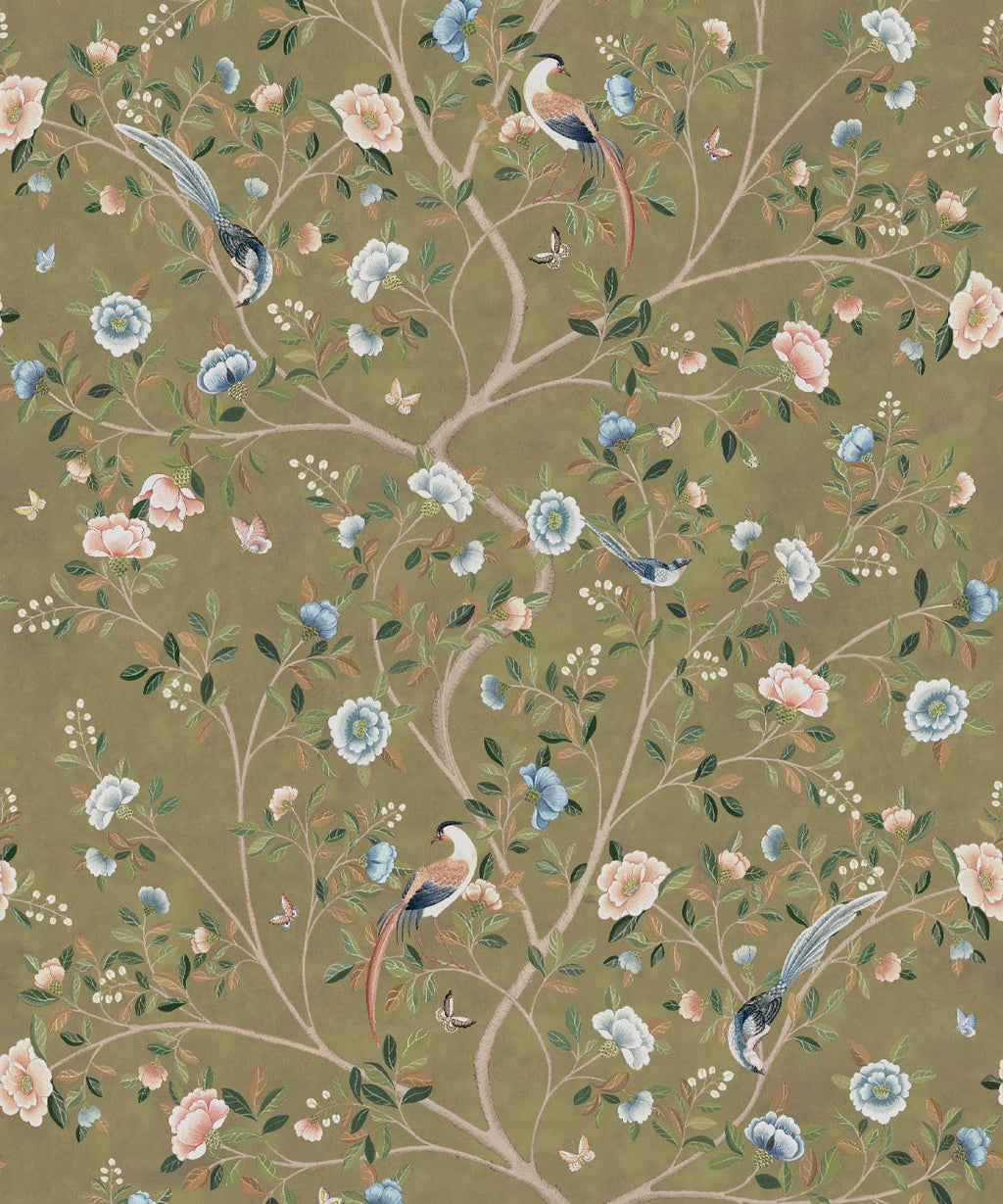 Camellia Tree Mural, Olive