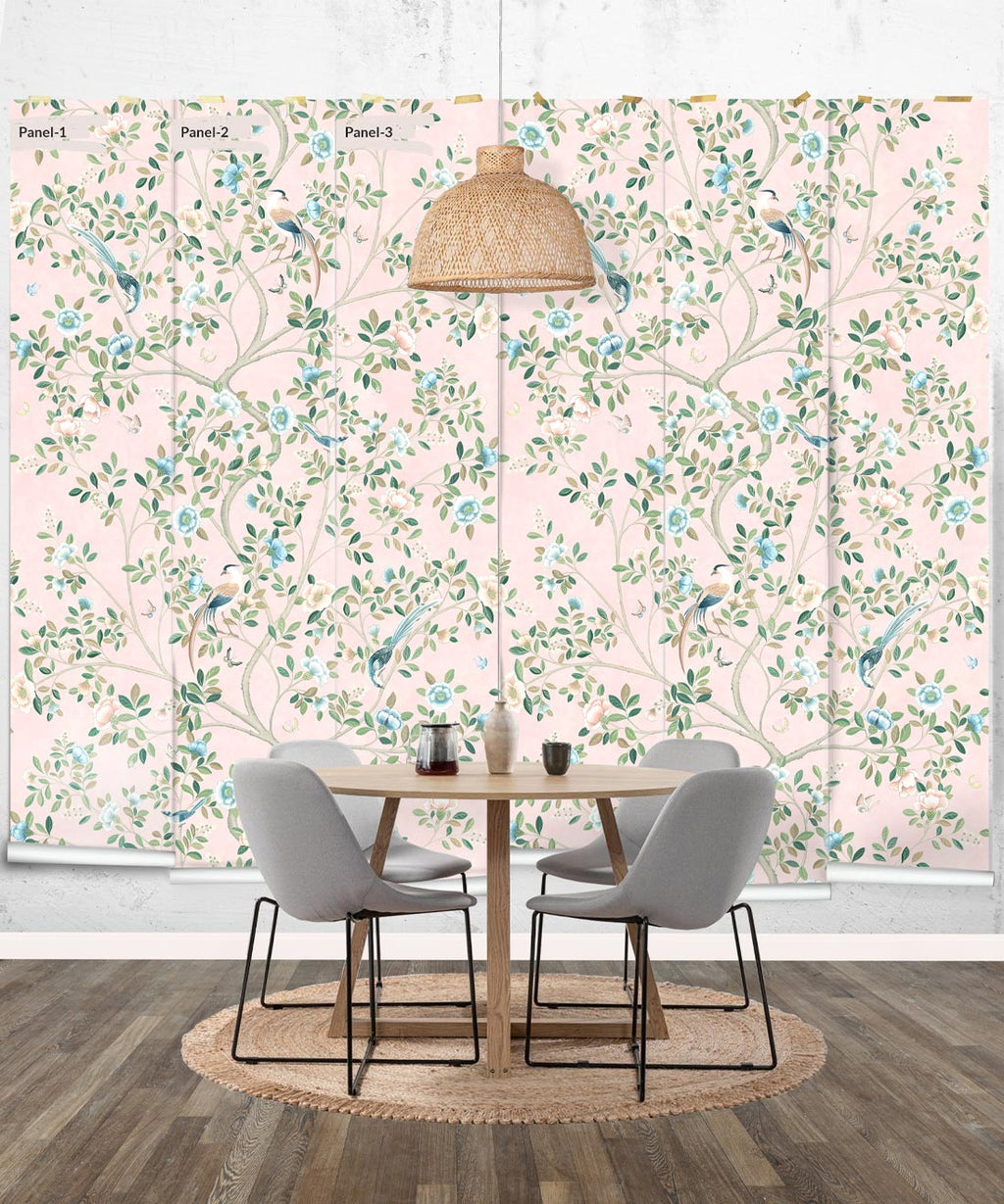 Camellia Tree Mural, Pink
