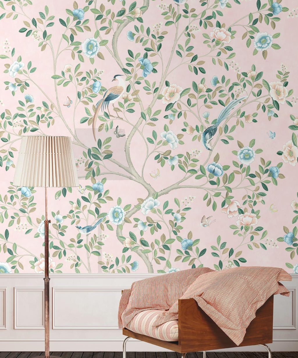 Camellia Tree Mural, Pink
