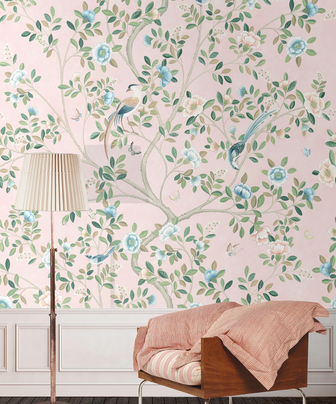 Camellia Tree Mural, Pink