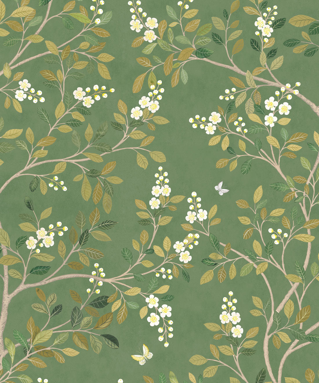 White Blossom Tree Wallpaper, Moss