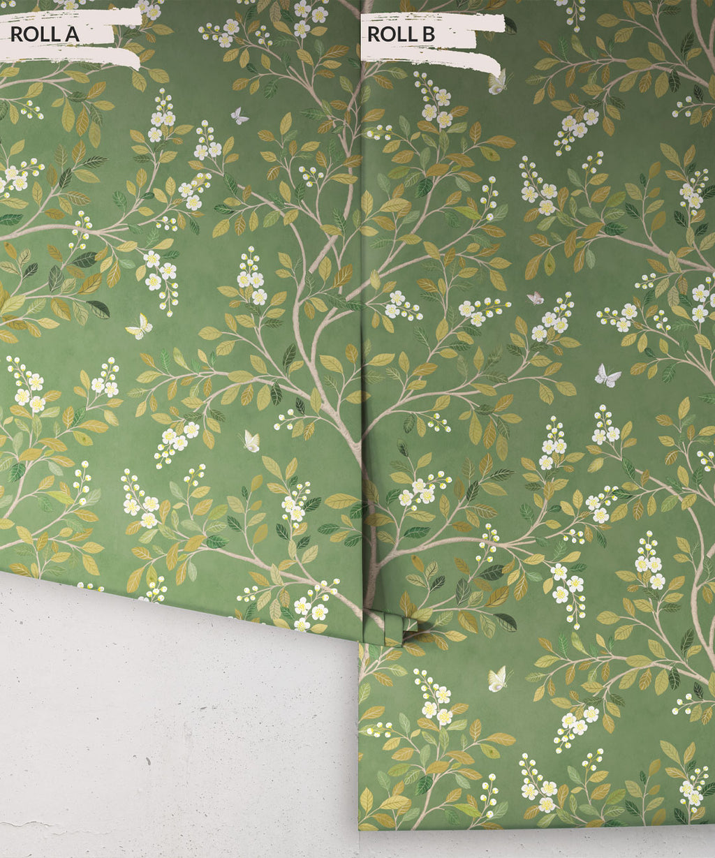 White Blossom Tree Wallpaper, Moss