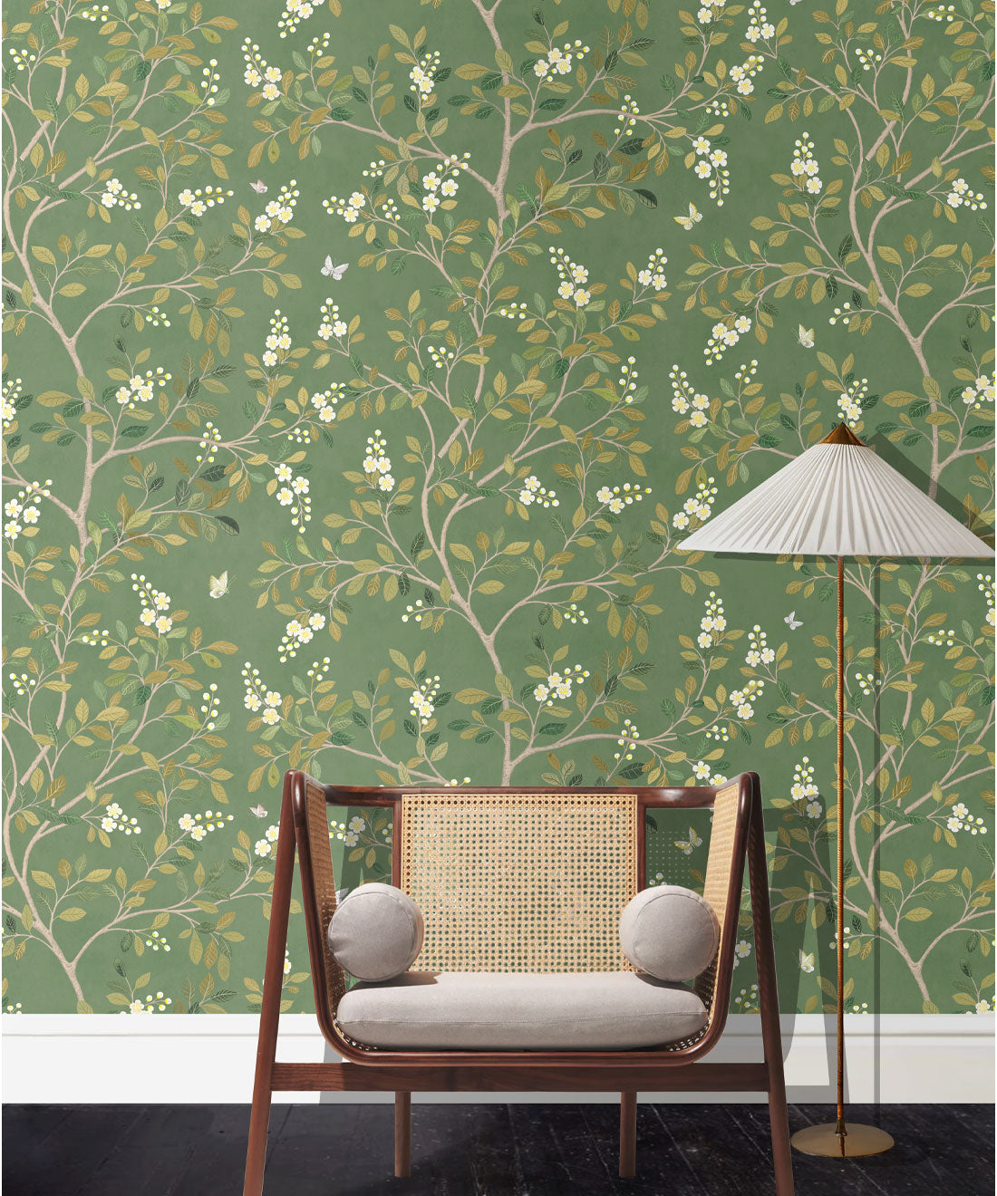 White Blossom Tree Wallpaper, Moss