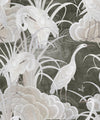 Water Birds Wallpaper, Charcoal