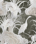 Water Birds Wallpaper, Charcoal
