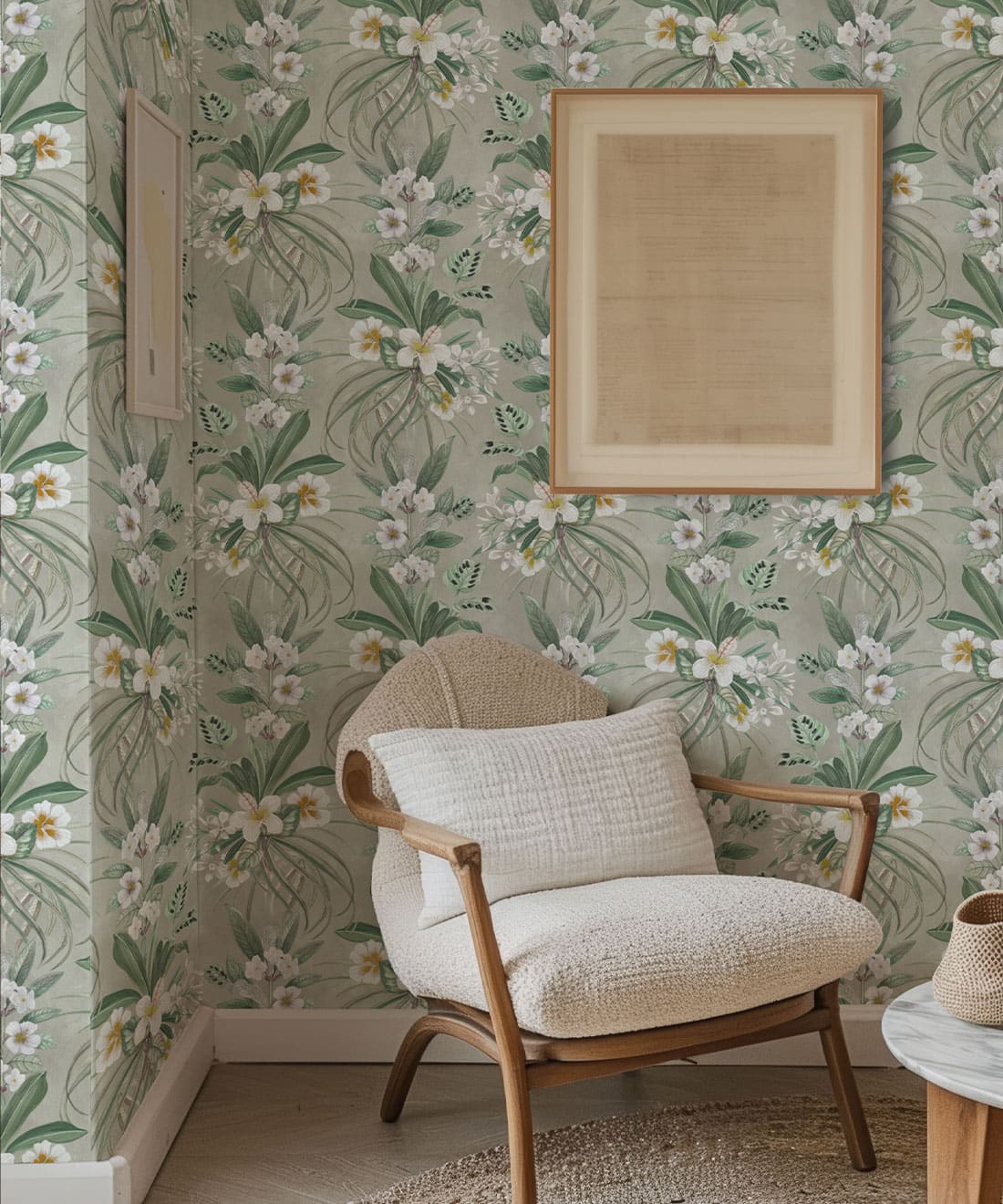 Hibiscus at Double Bay Wallpaper, Beige