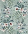 Hibiscus at Double Bay Wallpaper, Duck Egg