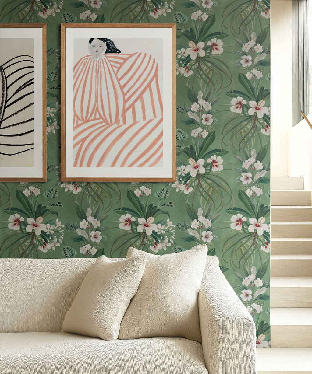 Hibiscus at Double Bay Wallpaper, Green