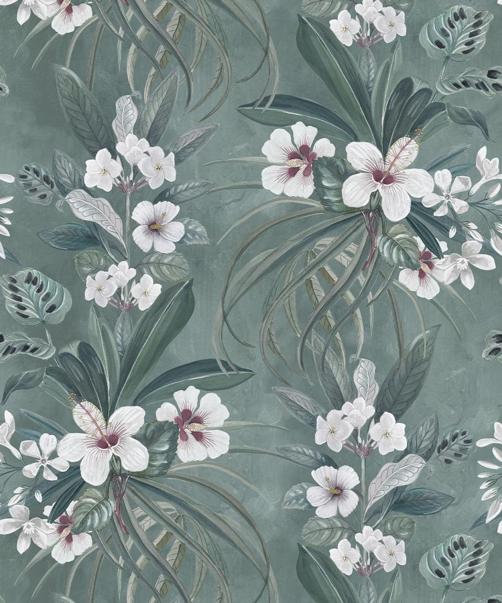 Hibiscus at Double Bay Wallpaper, Khaki