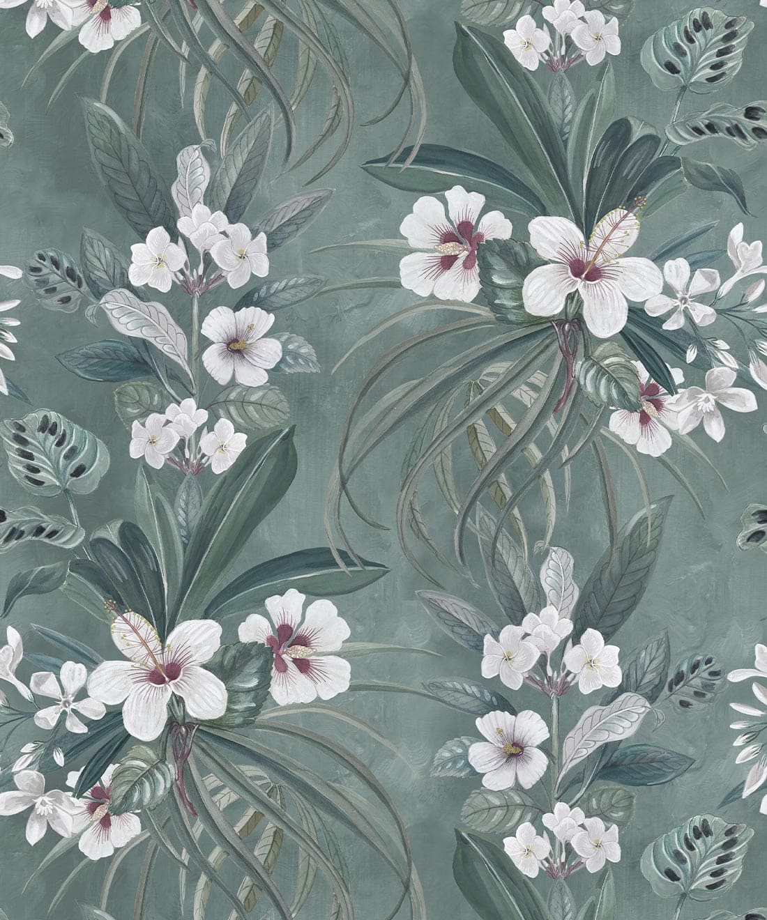 Hibiscus at Double Bay Wallpaper, Khaki