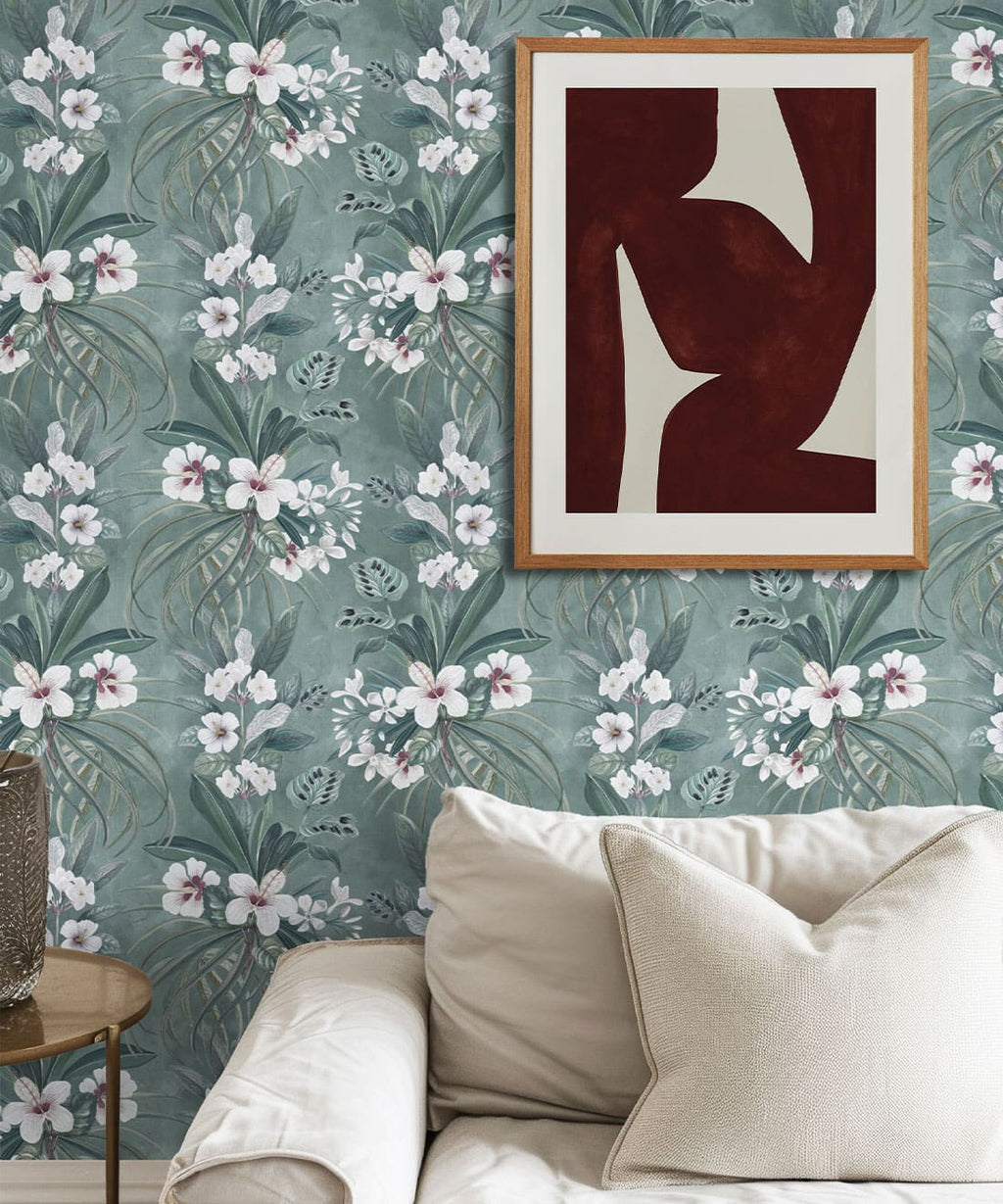 Hibiscus at Double Bay Wallpaper, Khaki