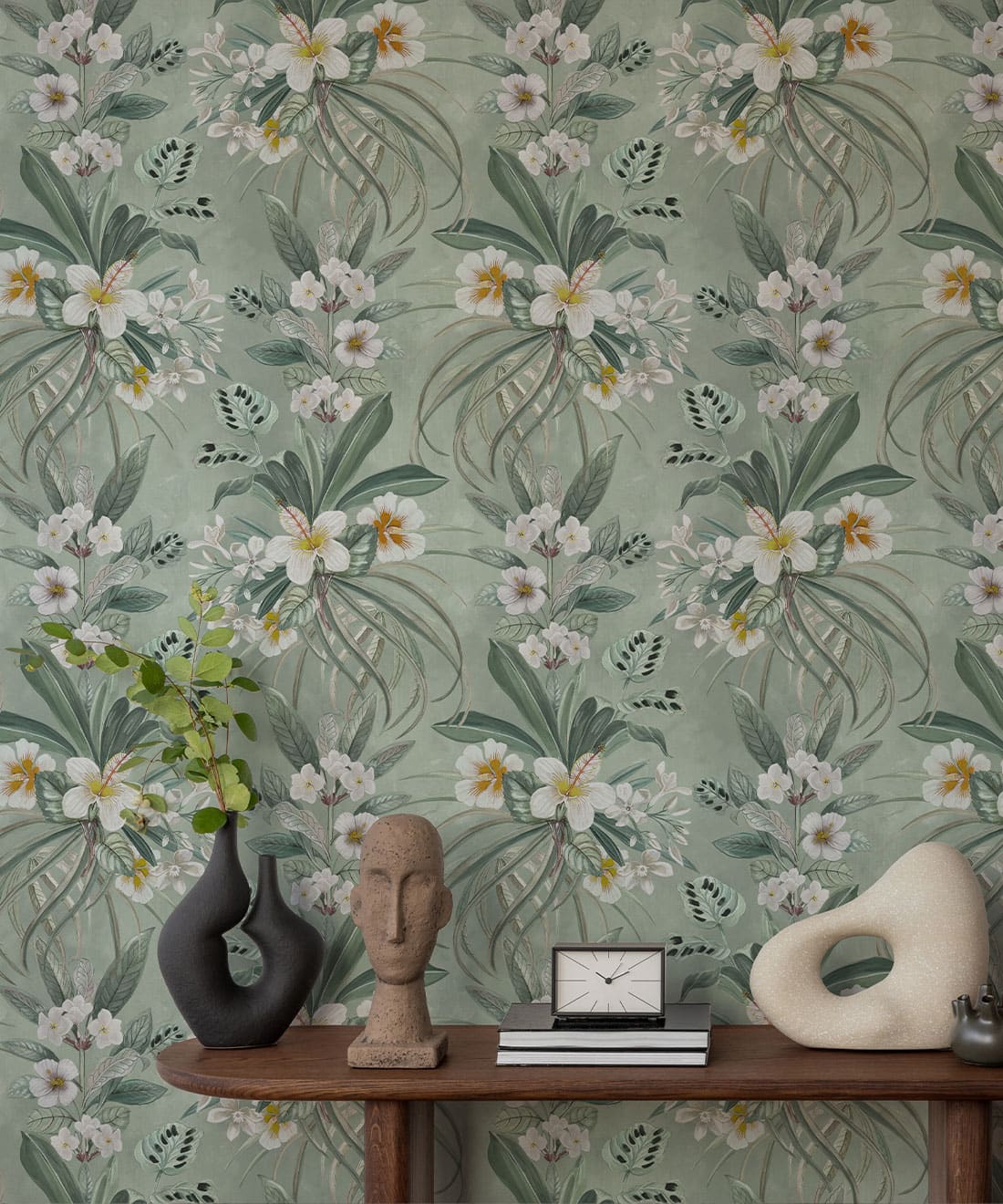 Hibiscus at Double Bay Wallpaper, Tangerine