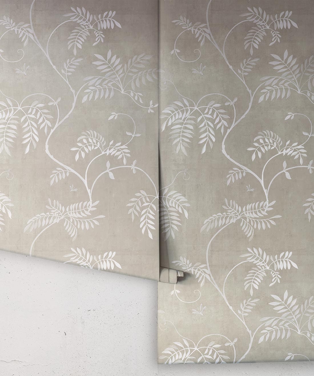 Wisteria Vine Wallpaper, Beige