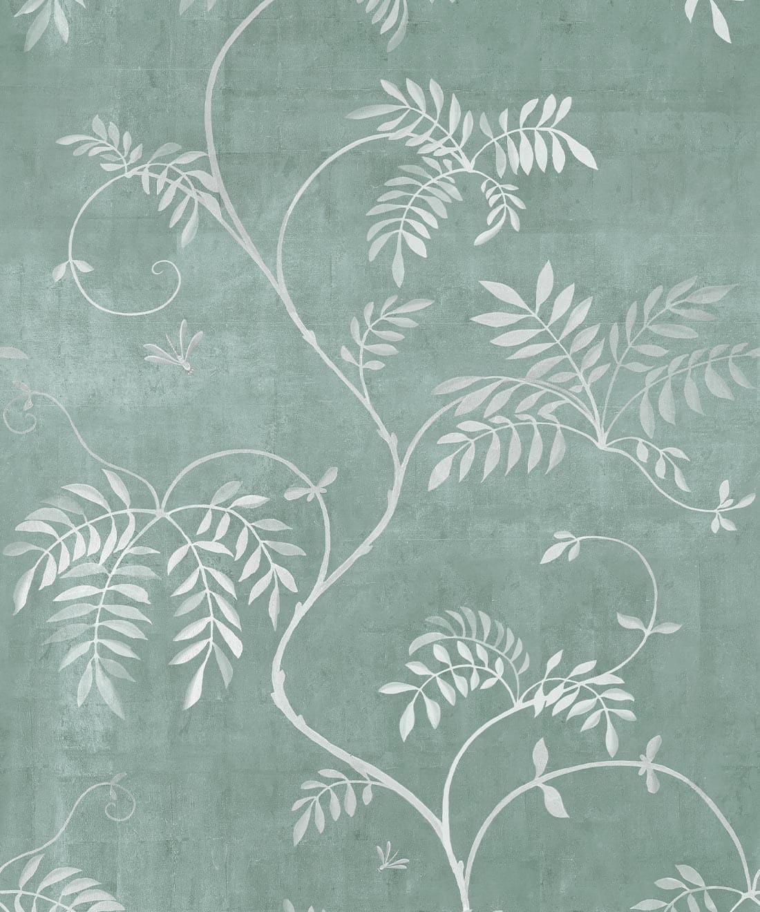 Wisteria Vine Wallpaper, Duck Egg