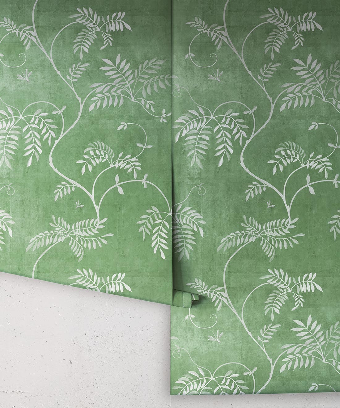 Wisteria Vine Wallpaper, Emerald