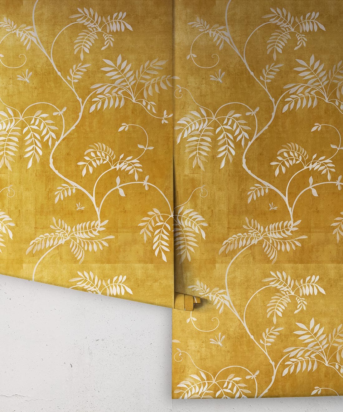 Wisteria Vine Wallpaper, Gold